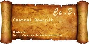 Csernai Dominik névjegykártya