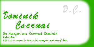 dominik csernai business card